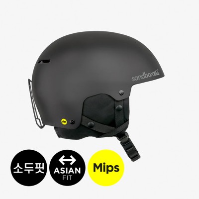 2526 샌드박스 아시안 핏 스노우보드 헬멧 밉스 아이콘 - 블랙