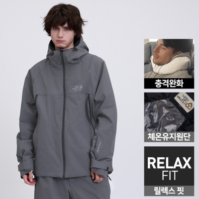 2526 로그 스노우보드복 자켓 아날로그 APX 3L 릴렉스핏 - 그레이 (25ANAJK-GR)