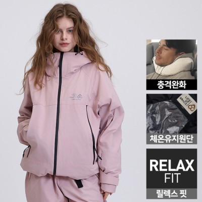 2526 로그 스노우보드복 자켓 아날로그 APX 3L 릴렉스핏 - 파우더 핑크 (25ANAJK-PP)