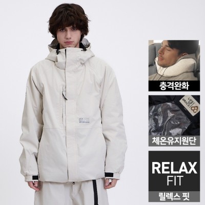2526 로그 스노우보드복 자켓 얼로이 X 로그 LTD 릴렉스핏 - 크림 (25AXLJK-CR)