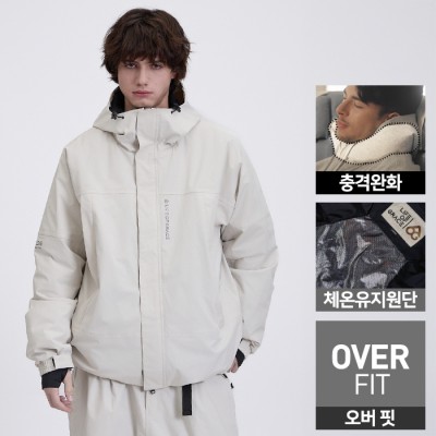 2526 로그 스노우보드복 자켓 힙힙 오버핏 - 크림 (25HIPJK-CR)