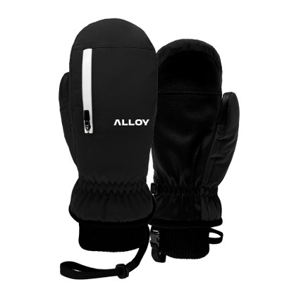 2526 로그 남녀공용 스노우보드 벙어리 장갑 얼로이 X 로그 - 블랙/화이트 25LAXL-B/W
